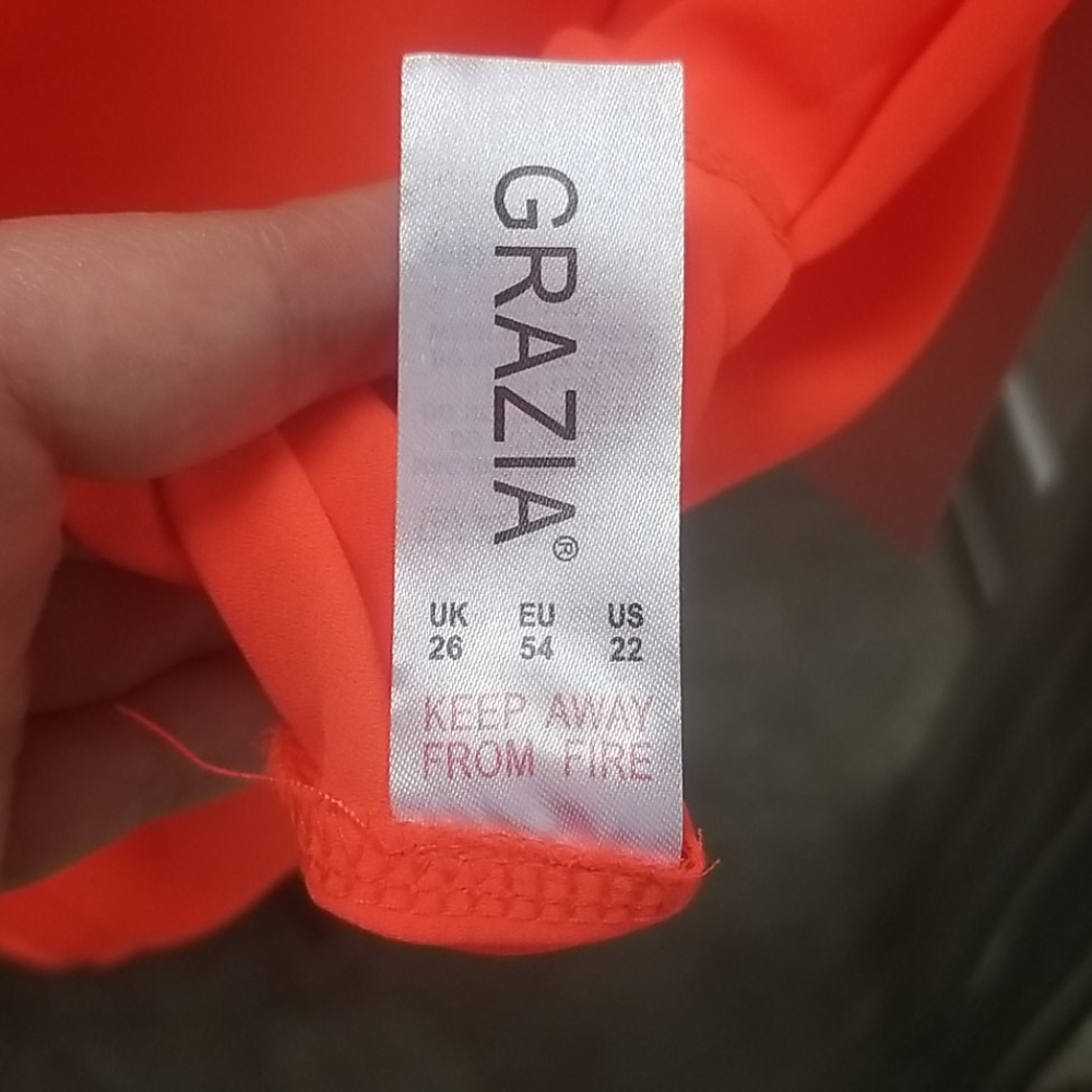 🌲Bright Orange blouse - Picture 4 of 7